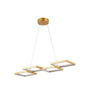 Lustre Pendente Lumier Quantum Dourado 70w