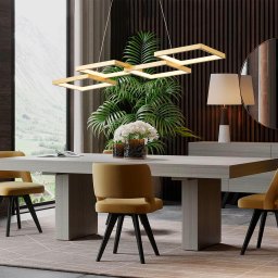 Lustre Pendente Lumier Quantum Dourado 70w - 2