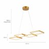 Lustre Pendente Lumier Quantum Dourado 70w - 4
