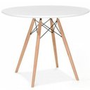 Ver imagem 1 de Mesa de Jantar Redondo 90cm Eiffel Charles Eames Wood Tampo MDF