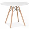 Mesa de Jantar Redondo 90cm Eiffel Charles Eames Wood Tampo MDF - 1