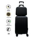 Ver imagem 1 de Kit Viagem Mala Bordo + Frasqueira Viagem Preto - Pp