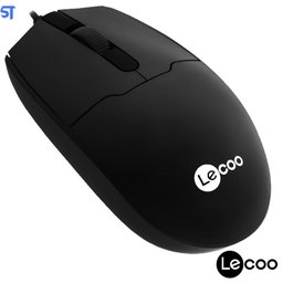 Mouse Usb Lenovo Lecoo Ms101 Preto Ergonômico - 3