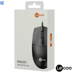 Mouse Usb Lenovo Lecoo Ms101 Preto Ergonômico - 4