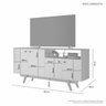 Rack Conquista TV Até 65 Polegadas JCM Móveis:Freijó/Off White - 6