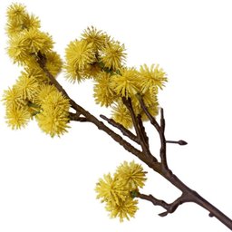 Kit 4 Plantas Artificial Mamonas Amarelo Escuro Enfeite 70cm - 3