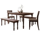 Ver imagem 1 de Mesa Madeira 160cm 2 Bancos e 2 Cadeiras Rubia Café F07 - Mpozenato
