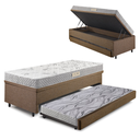 Ver imagem 1 de Bicama Box Baú Solteiro com Colchão Ecoline D23 Ecoflex Linho 88x188