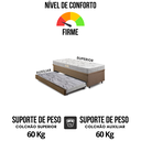 Ver imagem 7 de Bicama Box Baú Solteiro com Colchão Ecoline D23 Ecoflex Linho 88x188