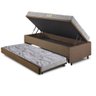 Bicama Box Baú Solteiro com Colchão Ecoline D23 Ecoflex Linho 88x188 - 4