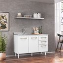 Ver imagem 2 de Balcão para Pia Aline sem Tampo 118 cm Branco