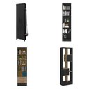 Ver imagem 2 de Conjunto Home Office 4 Peças 3 Estante 1 Armário Espresso Móveis