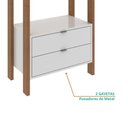 Ver imagem 4 de Guarda-roupa Closet com Cabideiro Prateleira e 2 Gavetas Az1011 Tecnomobili Amêndoa/branco
