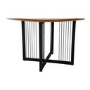 Ver imagem 5 de Mesa Cruzados Ø140 cm tampo em Madeira Amêndoa e Metal Preto Corda Preta