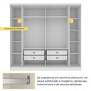 Ver imagem 6 de Guarda Roupa Casal com Espelho e pés 6 Portas 4 Gavetas 239cm Veneza