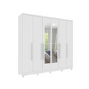 Ver imagem 2 de Guarda Roupa Casal com Espelho e pés 6 Portas 4 Gavetas 239cm Veneza