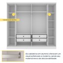 Ver imagem 7 de Guarda Roupa Casal com Espelho e Pés 6 Portas 4 Gavetas 239cm Veneza