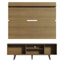 Ver mais imagens de Rack Madesa Dubai e Painel para Tv até 65 Polegadas com Pés - Rustic/preto 7k5z