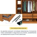 Ver imagem 7 de Guarda Roupa Casal com Espelho e Pés 6 Portas 4 Gavetas 239cm Veneza
