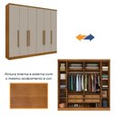 Ver imagem 7 de Guarda Roupa Casal com Espelho e pés 6 Portas 4 Gavetas 239cm Veneza