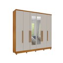 Ver imagem 2 de Guarda Roupa Casal com Espelho e pés 6 Portas 4 Gavetas 239cm Veneza