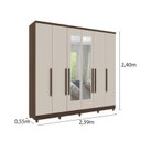 Ver imagem 5 de Guarda Roupa Casal com Espelho 6 Portas 4 Gavetas Veneza