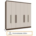 Ver imagem 7 de Guarda Roupa Casal com Espelho 6 Portas 4 Gavetas Veneza