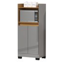 Ver imagem 3 de Balcão para Cozinha 2 Portas 1 Nicho Jet Luxo Cinza/Mel