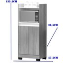 Ver imagem 4 de Balcão para Cozinha 2 Portas 1 Nicho Jet Luxo Marrom/Pérola/Mel
