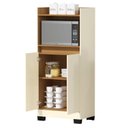Ver imagem 2 de Balcão para Cozinha 2 Portas 1 Nicho Jet Luxo Marrom/Pérola/Mel