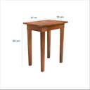Ver imagem 5 de Mesa Lateral 50x35 Ripada Madeira Rustica Ofertamo Castanho