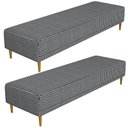 Ver imagem 1 de Kit 02 Puffs Decorativo Sala de Estar Bali W01 Pés Palito 210x60cm Pied Poule - Lyam Decor
