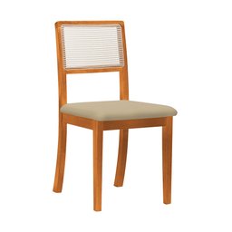 Mesa Jantar Luxo Pérola 120x90 Off White com 4 Cadeiras Palha Veludo Bege Telinha Rubi Madeira Maciç - 3