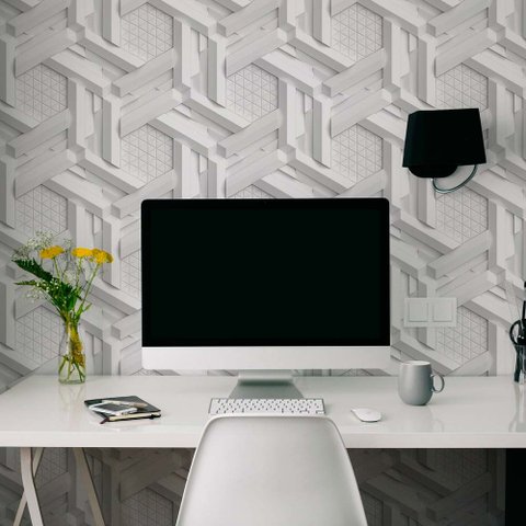 Papel de Parede 3d - Geométrico 3d 21 Arte Destaque 2 Metros