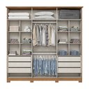 Ver imagem 3 de Guarda Roupas Casal 6 Portas 6 Gavetas Andréas Off White/Nature
