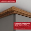 Ver imagem 7 de Guarda Roupas Casal 6 Portas 6 Gavetas Andréas Cinza/Nature