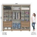 Ver imagem 4 de Guarda Roupas Casal 6 Portas 6 Gavetas Verona