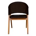 Ver imagem 2 de Cadeira Decorativa Antonela Veludo Marrom - Montanaris Decor