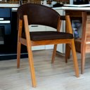 Ver imagem 4 de Cadeira Decorativa Antonela Veludo Marrom - Montanaris Decor