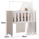 Ver imagem 3 de Mini Berço Multifuncional Rubi com Colchão Branco Acetinado - Tigus Baby
