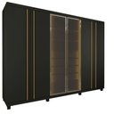 Ver imagem 5 de Guarda Roupas Casal 6 Portas com Pés e LED Absolut New Reflecta 100% MDF Preto/Grafite