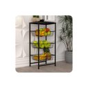 Ver imagem 2 de Fruteira de Chão para Cozinha Cesto 3 Andares Preta F.plus