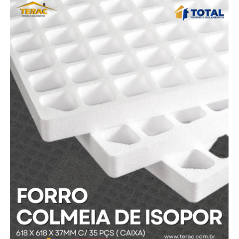 Forro Colmeia de Isopor 618 X 618 X 37mm C/ 35 Pçs (caixa) Terac