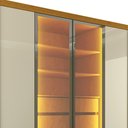 Ver imagem 4 de Guarda Roupas Casal 6 Portas com Pés e LED Absolut New Reflecta 100% MDF Marrom/Marrome/Off White