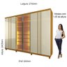 Guarda Roupas Casal 6 Portas com Pés e LED Absolut New Reflecta 100% MDF - 11