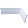 Kit 5 Barras de Rodapé de Poliestireno 7cm Frisado Branco (7x1x240cm) - 1
