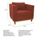 Ver imagem 5 de Kit Sofá 2 Lugares e 2 Poltronas Europa Suede ADJ Decor - Terracota