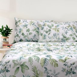 Jogo de Cama Santista Prata Queen Amazônia Verde - 2