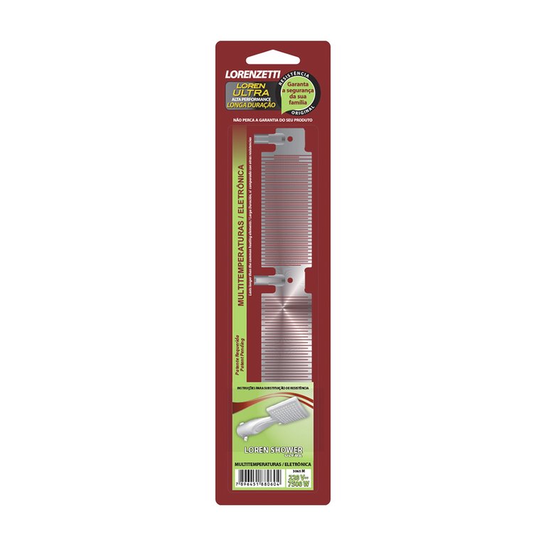 Resistência Lorenzetti 3065 M 7500w 220v Loren Shower Ultra 220v 7589151 Resistência Lorenzetti 3065 M 7500w 220v Loren Shower Ultra 220v 7589151