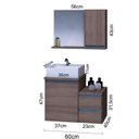Ver imagem 3 de Gabinete para Banheiro Cross 60cm com Cuba e Espelheira